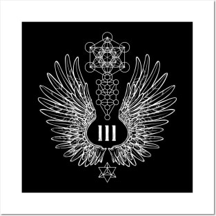 Angel Number 111 Sacred Geometry Posters and Art